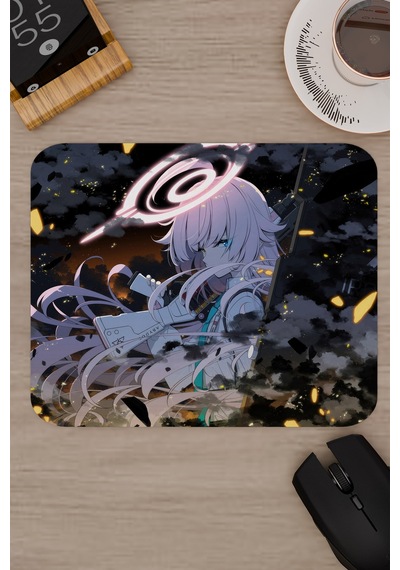 Blue Archive Kaymaz Dikişli Kauçuk Oyuncu Mousepad V3 - 22x18 Gaming Mouse Pad Fare Altlığı