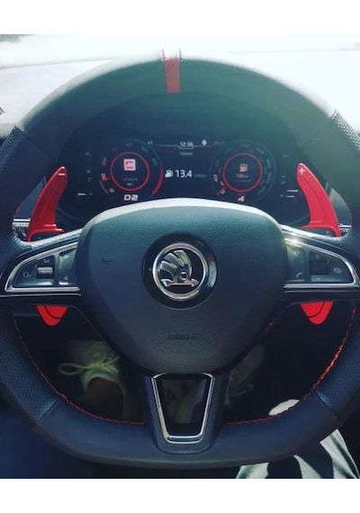 Skoda Karoq F1 Paddle Shifter Vites Kulakçık Kırmızı