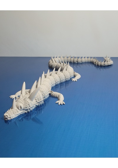 55 Cm Büyük Boy 3d Baskı Beyaz Ejderha Figürü Eklemli Dragon Biblo Dekoratif Koleksiyon Ürünü