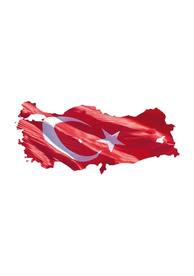 Türkiye Haritası Araba Oto Sticker etiket 20 Cm