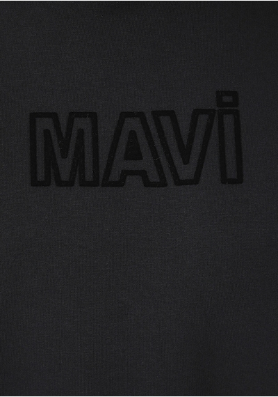 Mavi - Mavi Baskılı Kapüşonlu Siyah Sweatshirt 0s10549-900 Siyah