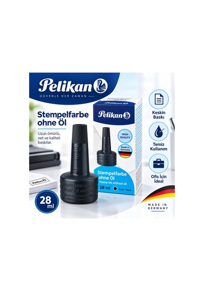 Siyah Yağsız Damga Ve Kaşe Mürekkebi 28 Ml Diğer