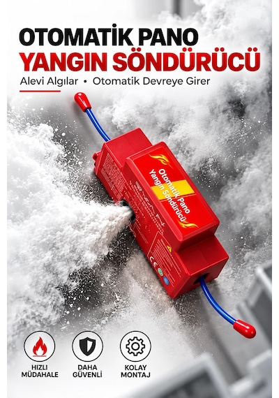 Otomatik Pano Yangın Söndürücü 20 Gr Aerosol Isı Sensörlü Elektrik Panosu Koruma Cihazı