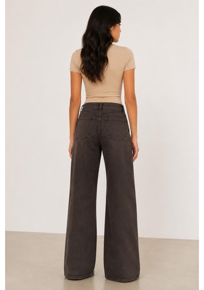 Alexandergardi Wide Leg Denim Pantolon Kahverengi
