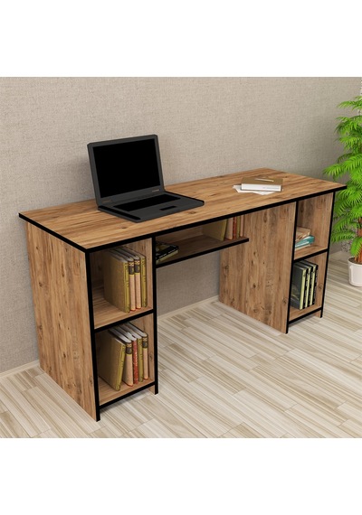 Kalenderdekor1 Kalender Dekor Avel-Twins 145 Cm Çalışma Masası Avt04 Meşe
