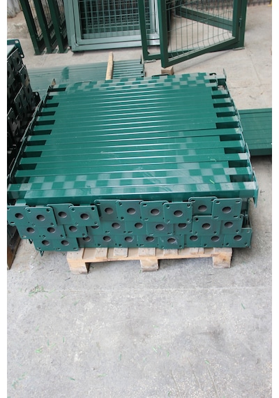 Panel Çit Diregi Aksesuarlı- -200cm- Yeşil Renk