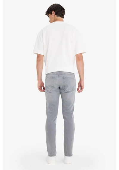 Defacto Pedro Slim Fit Dar Kalıp Normal Bel Dar Paça Jean Pantolon D0027ax25aunm55 Gri