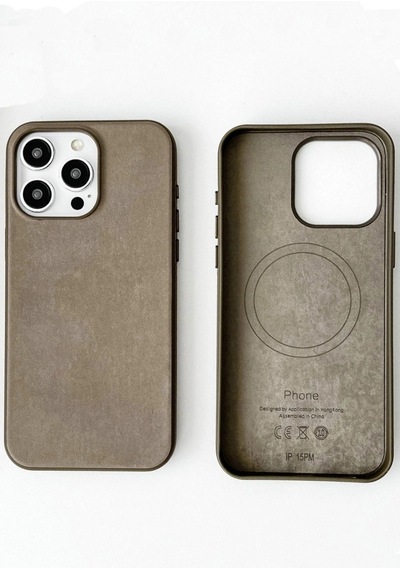 Apple İphone 15 Pro Max Kılıf Karen Magsafe Kapak - Kahverengi 0.2M-Çok Renkli