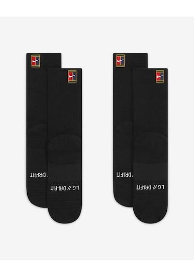 Nike Nikecourt Multiplier Cushioned Sk0118-010 Tenis Çorapları 2 Çift Sıyah