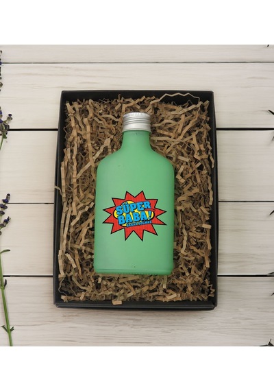 Bk Gift Kişiye Özel İsimli Baba Temalı Yeşil Tasarım Cam Şişe Kolonya 200 ML 5