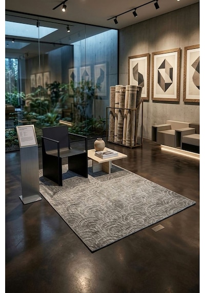 Aksu Prime Dmr Halıcılık Gri Geçişli Kabartmalı Modern Kaymaz Taban Salon Hol, Koridor Mutfak Yıkanabilir Jel Kesme Yolluk Halı