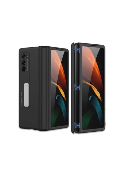 Samsung Uyumlu Galaxy Z Fold 2 Kılıf M-Magnet Standlı Kılıf Siyah