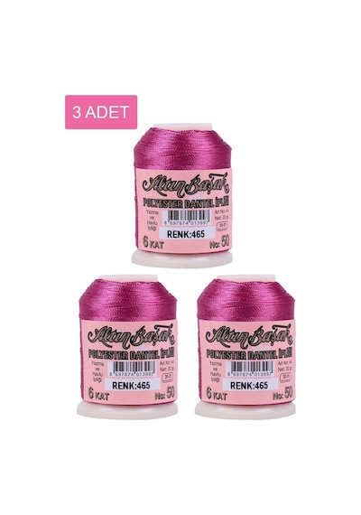 Hubrendy Tedarik 3 Adet Altınbaşak Oya Ve Dantel İpi 20 Gr - Royaleks - No: 465