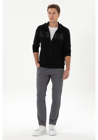 U.S. Polo Assn. Lastikli Bel Regular Fit Erkek Örme Pantolon Gri