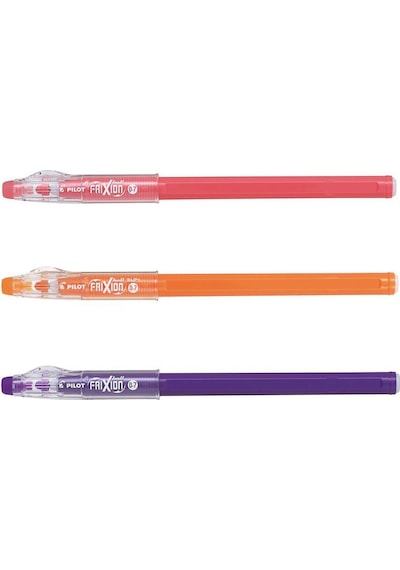 Pilot Frixion Ball Stick Roller Silinebilir Jel Kalem 0.7 mm Mercan-Turuncu-Mor