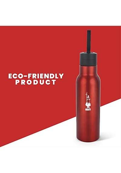 Şişe - 500ml - Kırmızı Renk - Paslanmaz Çelik - Çift Katmanlı - 12 Saat 24 Saat Soğuk Tutar - Hava Geçirmez Vi Çok Renkli