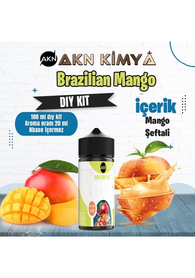 Brazilian Mango Dıy Kit Mango Şeftali Gıda Aroması %20 Oranda Aroma İçerir Hazır Değildir 100 Ml