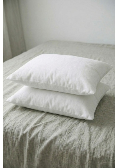 2 Adet 800 Gr Silikon Yastık Yıkanabilir & Nefes Alan 50x70 Cm Beyaz
