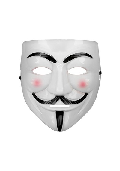 Go İthalat Beyaz Renk Pembe Yanaklı İthal V For Vendetta Maskesi 0 - 99