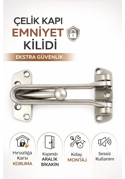 Çelik Kapı Emniyet Kilidi Emniyet Kelepçesi Güvenlik Kilidi Metal Kapı Güvenlik Aparatı
