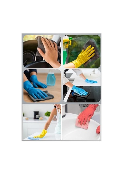 Superclear Mikrofiber Pratik Temizlik Bezi, 30x30 Cm Cırtlı Çok Amaçlı Mutfak Banyo Bezi 1 Rulo, 25 Adet - Asorti Renkler, F272 Belirtilmemiş