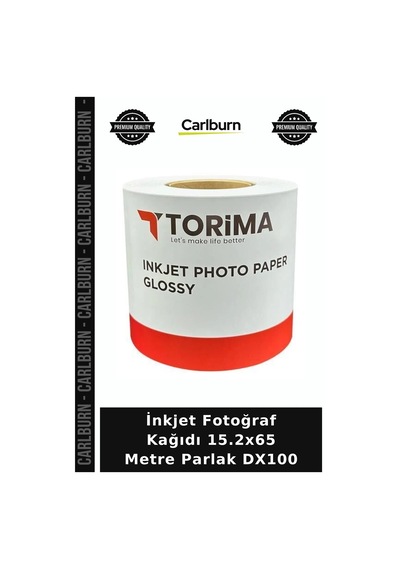 İnkjet Fotoğraf Kağıdı 15.2x65 Metre Parlak Dx100 Görsel Kağıt Kırtasiye Yazıcı Rulosu