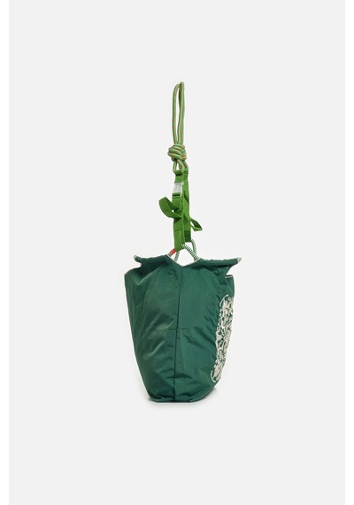 K&s Orta Boy Desenli Tote Çanta Yeşil