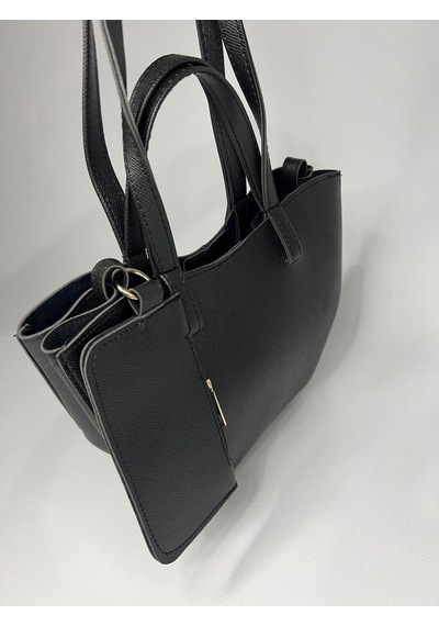 Öznora Pinterest Model Mini Cüzdanlı Omuz Çantası Siyah