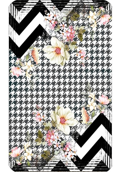 Rovigo Home Baskılı Kaymaz Taban 2 Li Banyo Paspas Takım Rvg5144-100X60-60X50 Çok Renkli