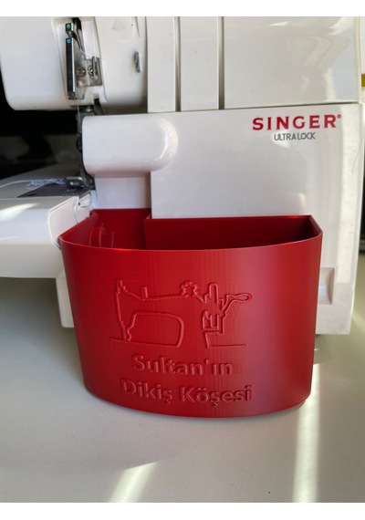 Singer Overlok Çöp Kutusu Fire Kabı Xl Kişiye Özel Kırmızı 14sh65