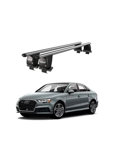 Royal Audi A3 2013 Ve Sonrası Uyumlu Gri Kilitli Ara Atkı Port Bagaj Tavan Barı