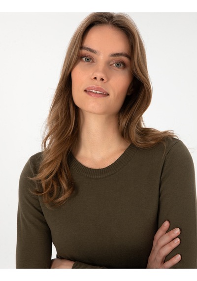 Pierre Cardin Kadın Haki Kazak /triko 50315758-vr027 Haki