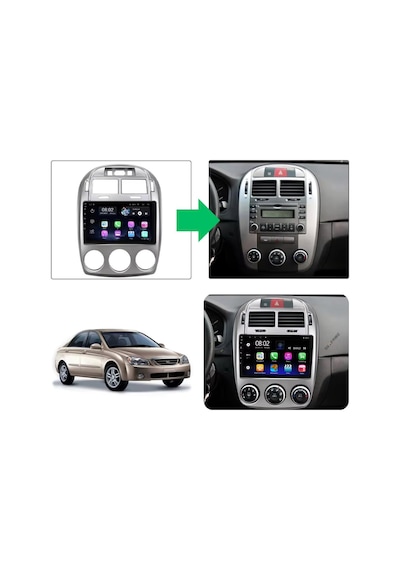 Kia Cerato Android Multimedya Sistemi 4-64 Cadence 2004-2006 9"
