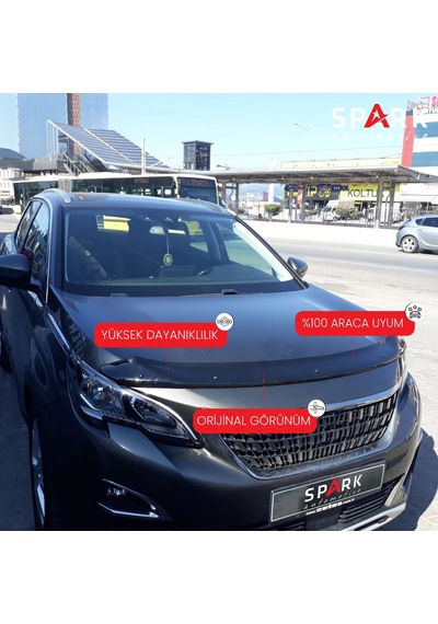 Peugeot 3008 2017 Yılı Ve Sonrası Ön Kaput Rüzgarlık 4mm Siyah
