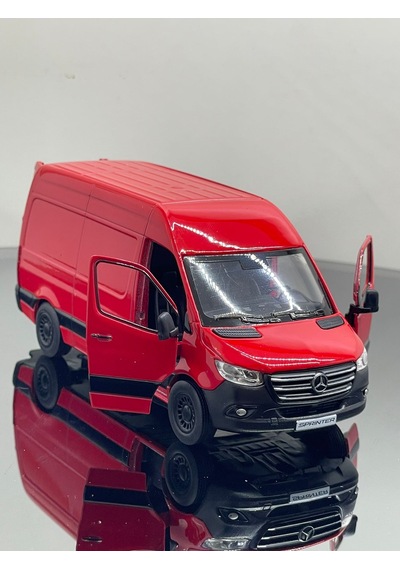 1.36 Ölçek Sprinter 318 Cd Metal 12 Cm Model Oyuncak Araba - Kırmızı
