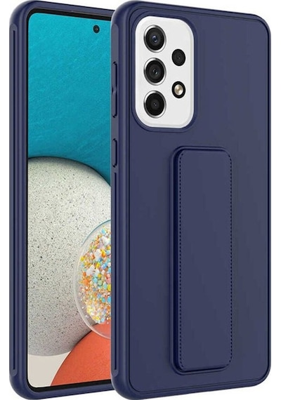 Galaxy Uyumlu A52 Kılıf Zore Qstand Kapak Lacivert