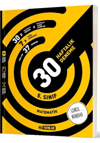 Hız Yayınları 2026 5. Sınıf Matematik Haftalık Deneme Yeni Müfredat