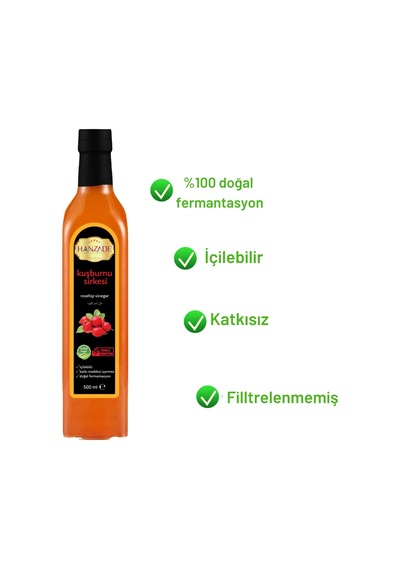 Hanzade Bitkisel Kuşburnu Sirkesi 3 x 500 ML