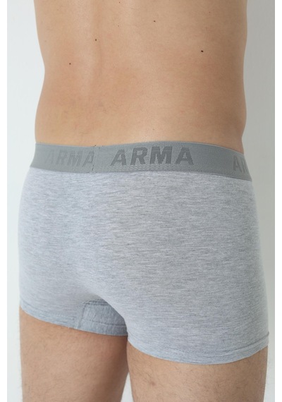 Arma Yıldız 3'lü Gri Erkek Boxer Likralı Esnek Kumaş-gri