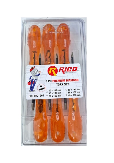 Ht- Rico Elmas Uçlu Torx Tornavida Seti Düz Yıldız Tornavida Seti