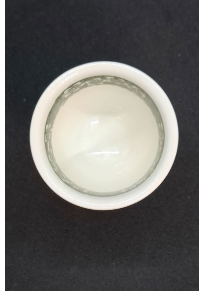Yeşil Rusticana Porselen 1 Adet Vintage Yumurtalık Bej