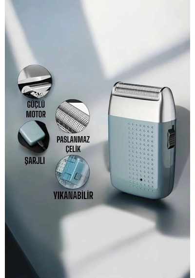 Mey İthalat Tıraş Makinesi Sinek Kaydı Paslanmaz Çelik Taşınabilir Şarjlı