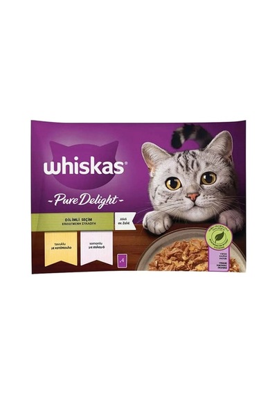 Whiskas 85 Gr 4'lü Pouch Tavuklu & Somonlu 5900951303364 24'li Paket