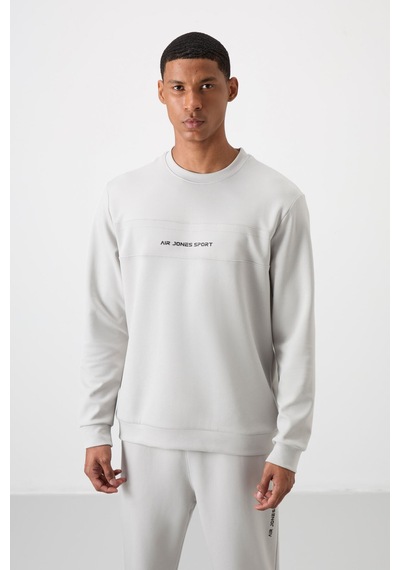 Tommy Life Taş Pamuklu Kalın Yumuşak Dokulu Comfort Fit Baskılı Erkek Eşofman Takım - 85253 Taş Rengi Taş