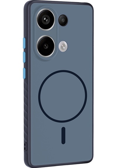 Maks Technology Redmi Note 13 Pro 4g Kılıf M-safe Şarj Özellikli Mkst Tea Kapak - Lacivert