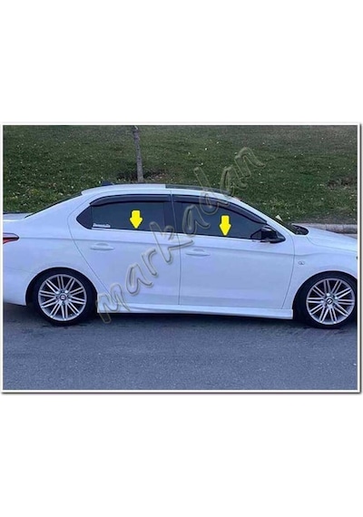 Markadan Peugeot 301 Krom Cam Çıtası 2012 Sonrası 4 Parça   Paslanm