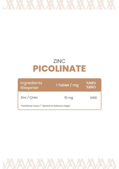 Vitacare Zinc Picolinate 120 Tablet