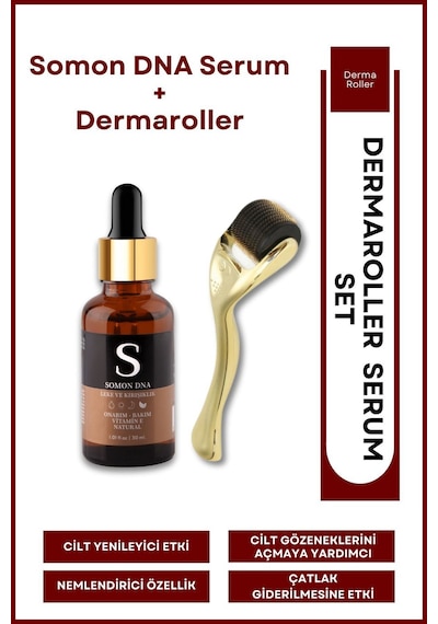 For You Gold Somon Dna Serum 30 ML + Dermaroller Golden Roller