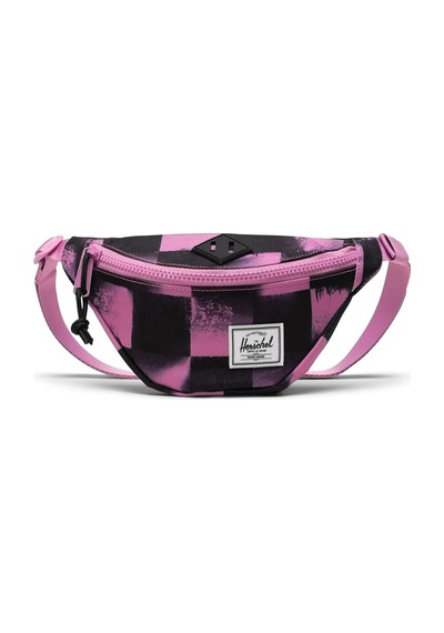 Herschel Heritage Çocuk Bel Çantası, Su İtici Kumaş, Ayarlanabilir Askı, 1 L-15368 Leylak Siyah Kare