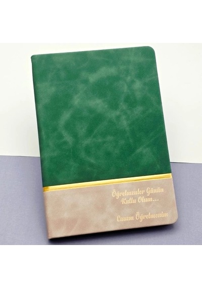 Hubrendy Emin Öğretmenler Günü Hediyesi Yeşil Defter